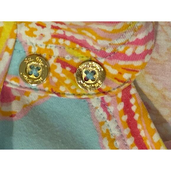 Lilly Pulitzer Loren Dress L Tini Bikini Print Short Sleeve - Picture 6 of 9